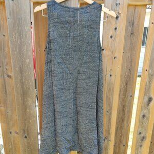 Eileen Fisher Jewel Neck 100% Silk Slip Dress Mesh Cotton Size Small BNWT